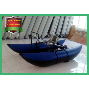 Barco de pesca inflable de PVC, barco de pontón de pesca